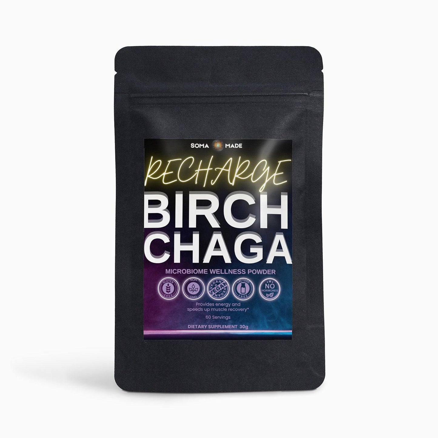 Recharge Birch Chaga Microbiome Wellness Powder - SOMA MADE