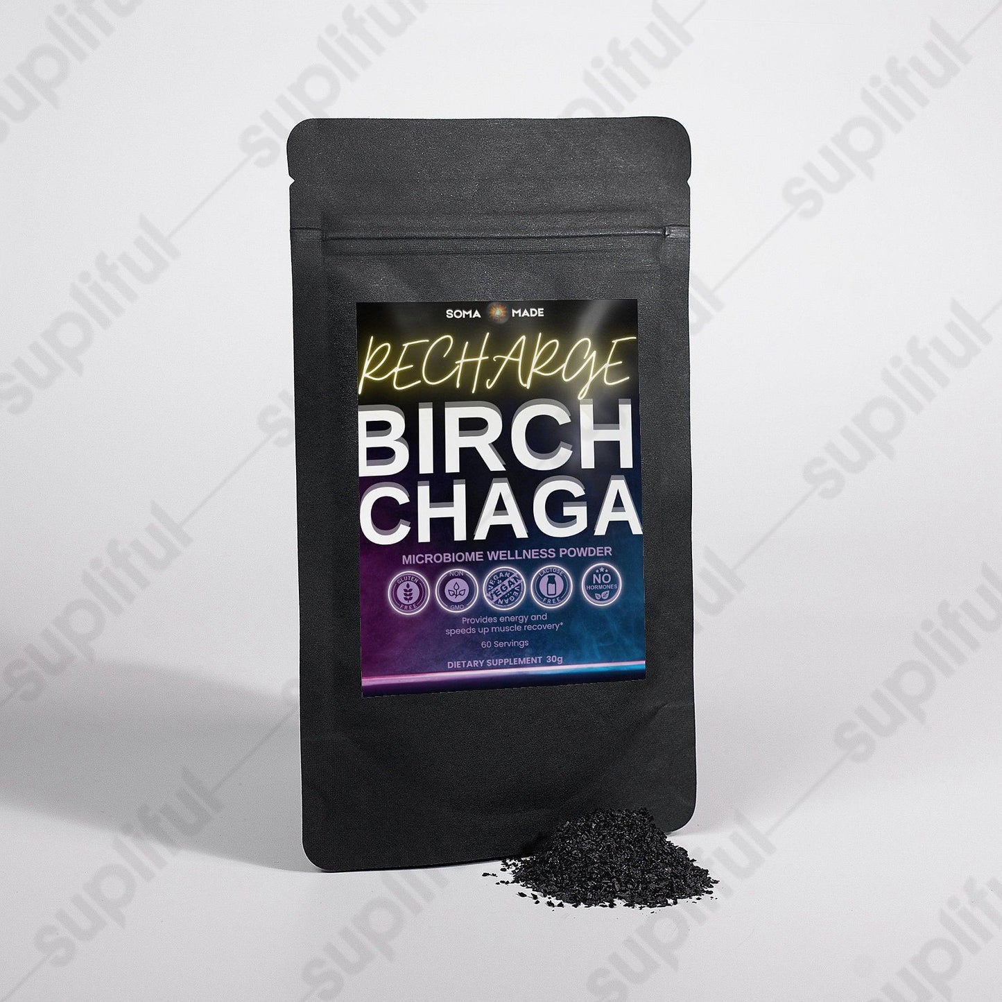 Recharge Birch Chaga Microbiome Wellness Powder - SOMA MADE