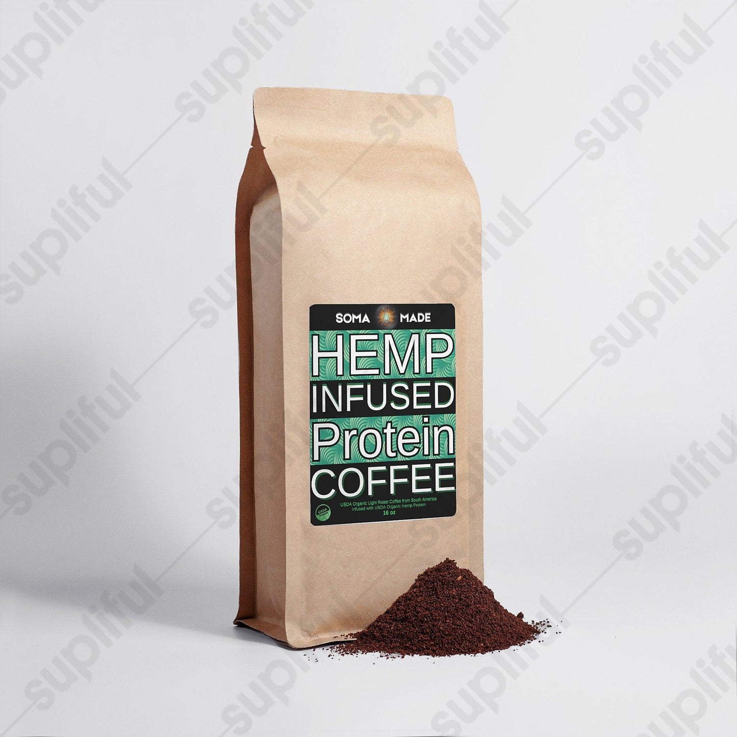 Hemp Infused Protein Coffee - Medium Roast 16oz - SOMA MADE