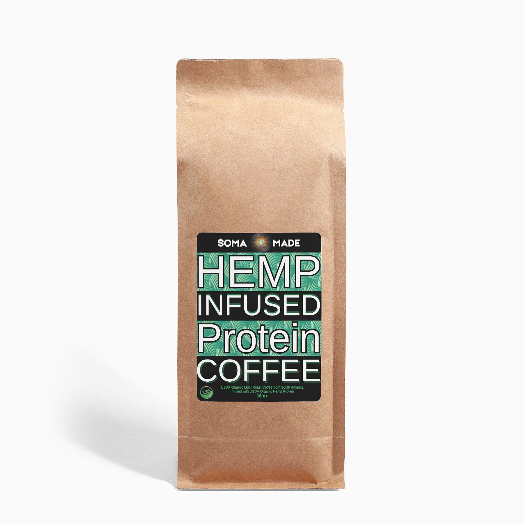 Hemp Infused Protein Coffee - Medium Roast 16oz - SOMA MADE