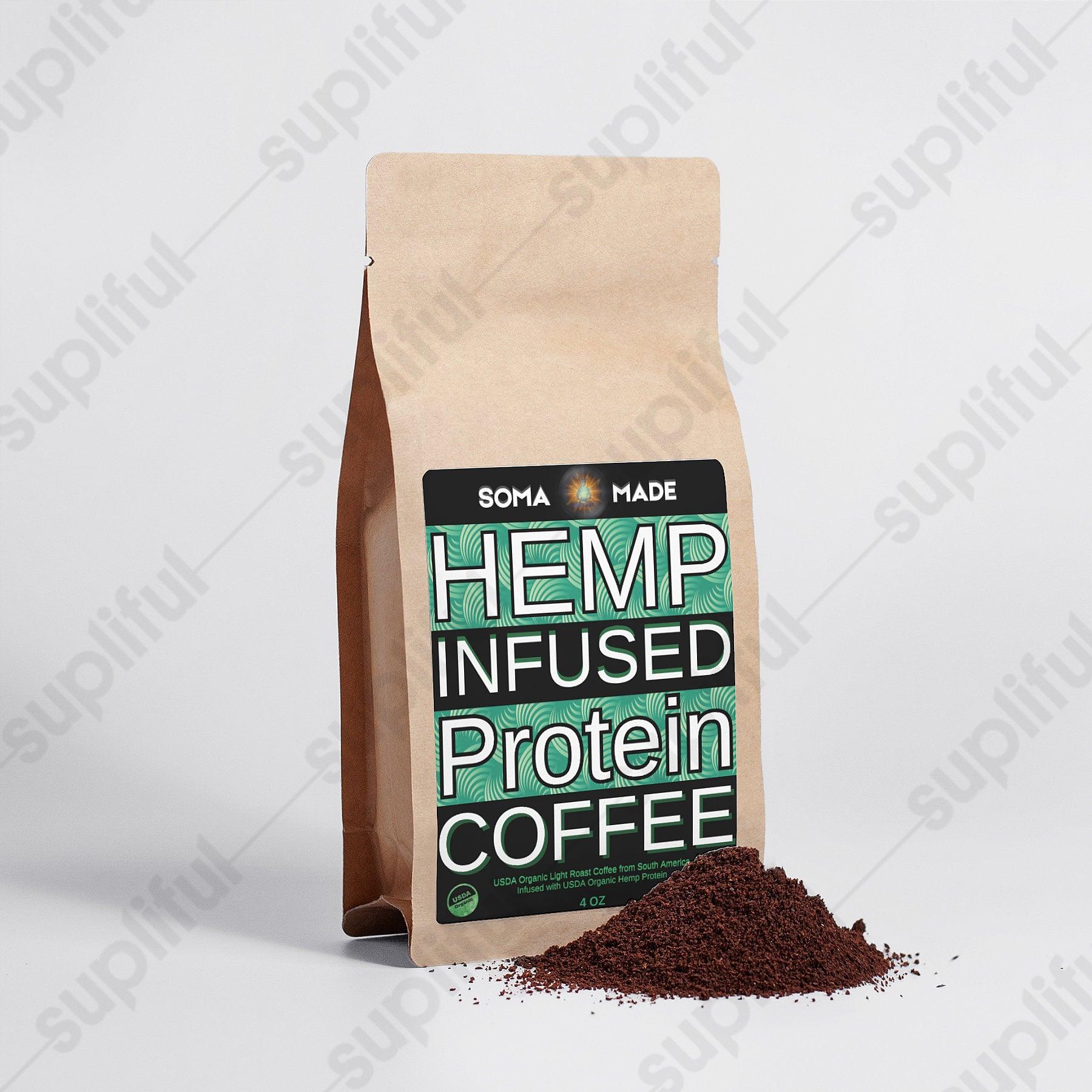 Hemp Infused Protein Coffee - Medium Roast 4oz - SOMA MADE