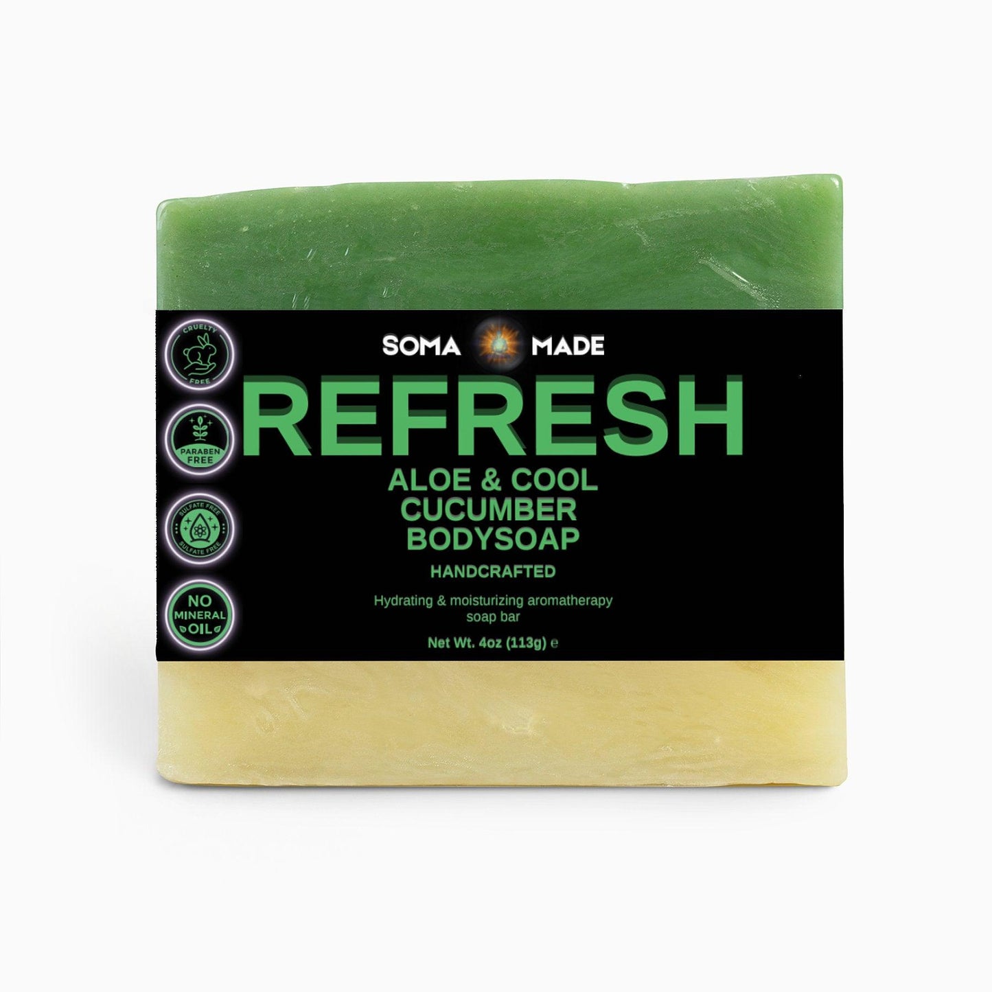 Refresh Aloe & Cool Cucumber Body Soap - SOMA MADE