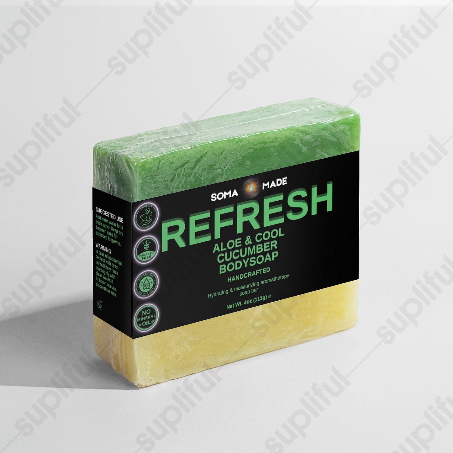 Refresh Aloe & Cool Cucumber Body Soap - SOMA MADE