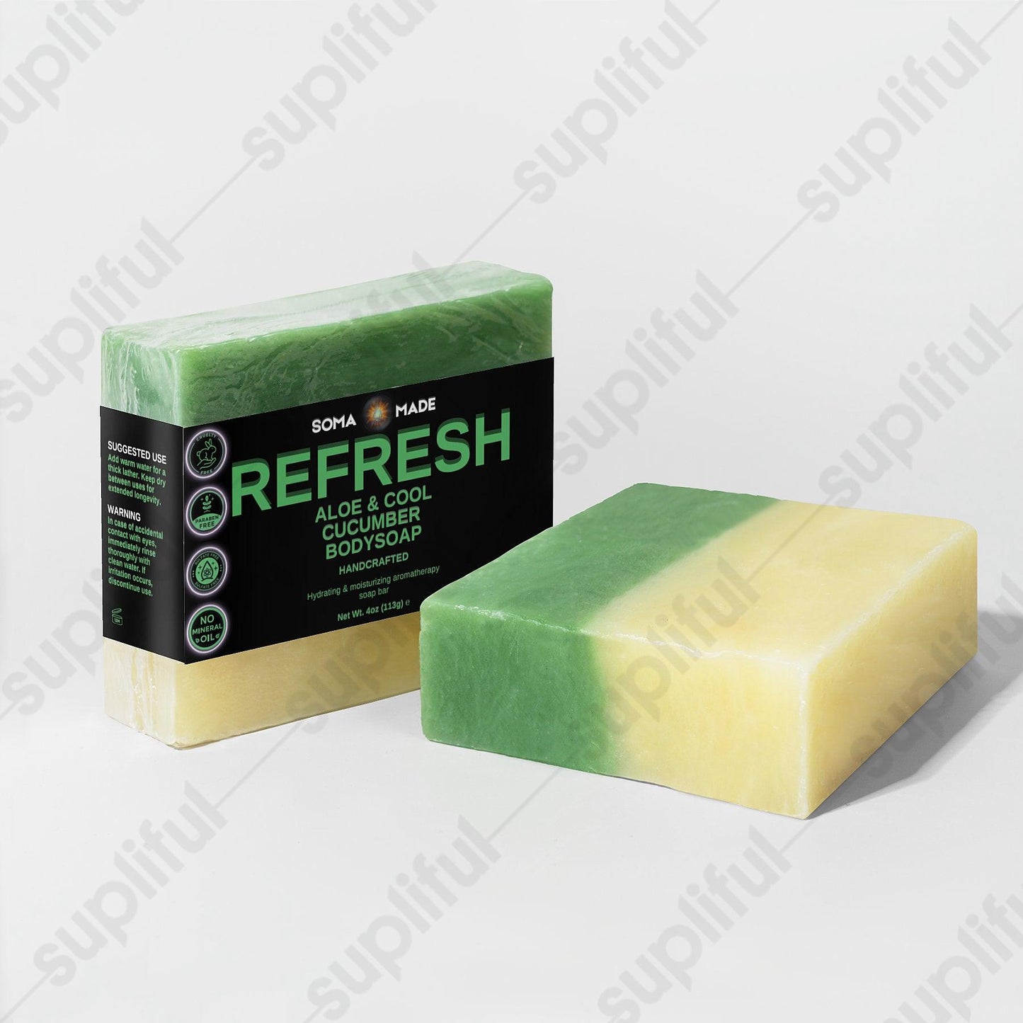 Refresh Aloe & Cool Cucumber Body Soap - SOMA MADE