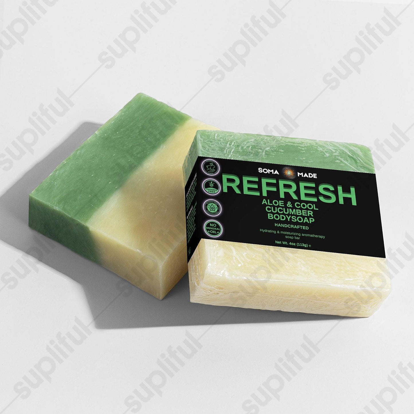 Refresh Aloe & Cool Cucumber Body Soap - SOMA MADE