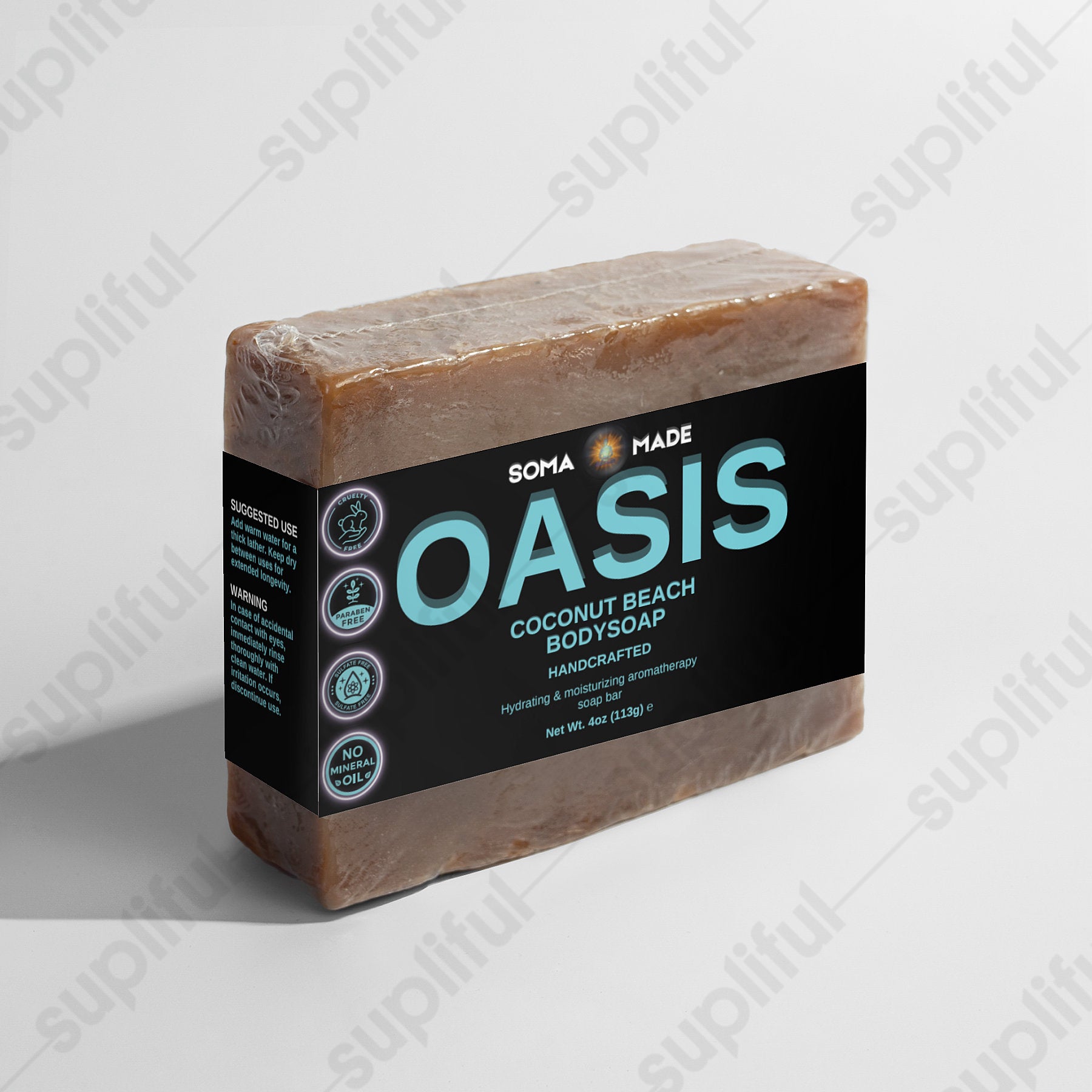 Oasis Coconut Beach Body Soap - SOMA MADE