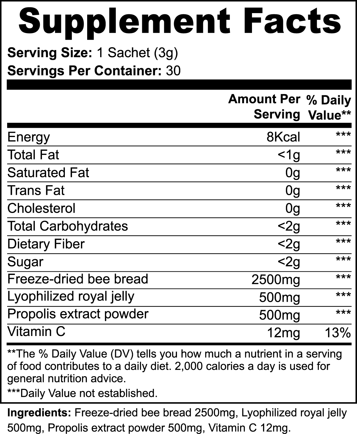 BEE VITAL Bread, Royal Jelly & Propolis Powder - SOMA MADE